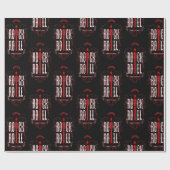 Papier Cadeau Red Vintage Rock Et Rouleau (Plat)
