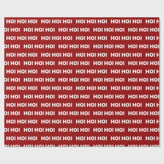 Papier Cadeau Red White Ho Ho Ho Motif Noël (Plat)