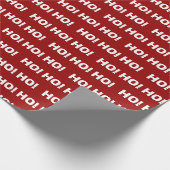 Papier Cadeau Red White Ho Ho Ho Motif Noël (Coin)