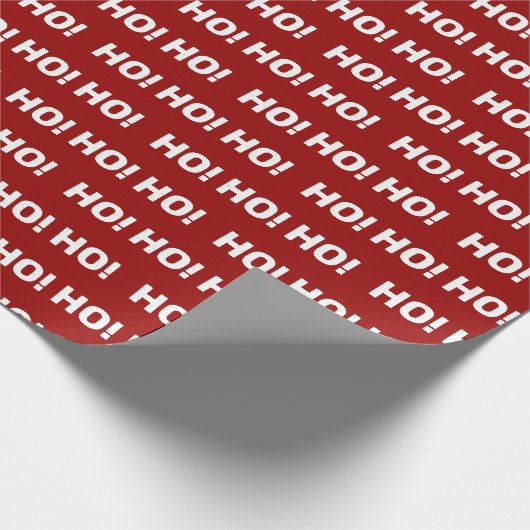 Papier Cadeau Red White Ho Ho Ho Motif Noël (Coin)