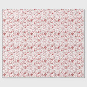 Papier Cadeau Red White Numbers 18th Birthday Wrapping Papier (Plat)