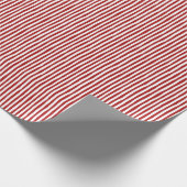 Papier Cadeau Red & White Wonky Stripes (Coin)