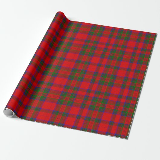 Papier Cadeau Red Wool Tartan (Déroulé)