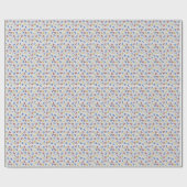 Papier Cadeau Red Yellow Blue Number Black White (Plat)