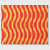 Papier Cadeau Red Yellow Wavy Lines Seamless Pattern (Plat)