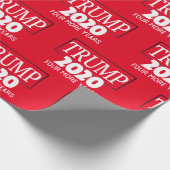 Papier Cadeau Réélire Trump 2020 quatre ans de plus (Coin)