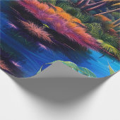 Papier Cadeau Réflexion du paradis tropical (Coin)