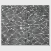 Papier Cadeau Réflexions Légères Sur L'Eau : Noir & Blanc (Plat)