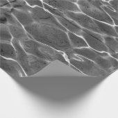 Papier Cadeau Réflexions Légères Sur L'Eau : Noir & Blanc (Coin)