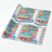 Papier Cadeau Réfrigérateur laitier de supermarché (Déroulé)