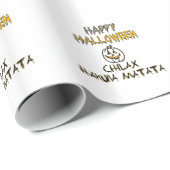 Papier Cadeau Refroidissez et détendez-vous Happy Halloween Coll (Coin rond)