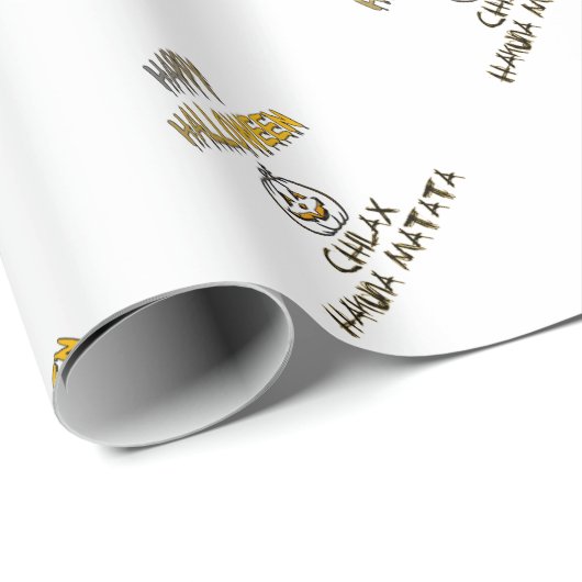 Papier Cadeau Refroidissez et détendez-vous Happy Halloween Coll (Coin rond)