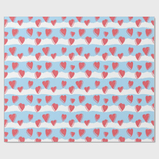 Papier Cadeau regalo de cualquier ocasión patrón de corazones