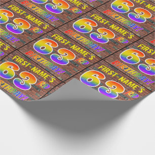 Papier Cadeau Regard Arc-en-ciel de Graffiti 63E ANNIVERSAIRE !