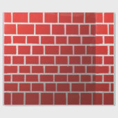 Papier Cadeau Regard de cheminée de brique rouge (Plat)
