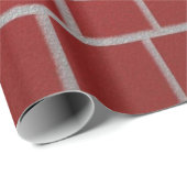 Papier Cadeau Regard de cheminée de brique rouge (Coin rond)