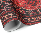 Papier Cadeau Regard de tapis de Perse dans le domaine teinté (Coin rond)