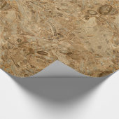 Papier Cadeau Regard fossile de marbre Brown (Coin)