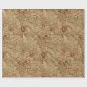 Papier Cadeau Regard fossile de marbre Brown (Plat)