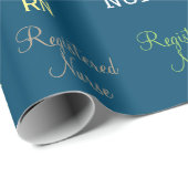 Papier Cadeau Regarde ! Papier d'emballage RN (INFIRMIÈRE ENREGI (Coin rond)