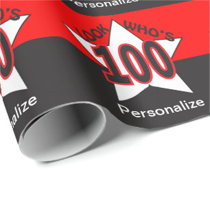 Papier Cadeau Regarde qui a 100 ans  100e anniversaire