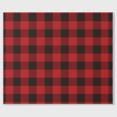 Papier Cadeau Regarder Pique Rouge Plaid (Plat)