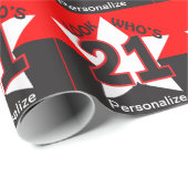 Papier Cadeau Regardez qui a 21 ans (Coin rond)