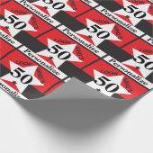 Papier Cadeau Regardez qui est 50 - anniversaire (Coin)