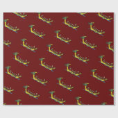 Papier Cadeau Régate de dragon (Plat)