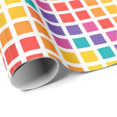 Papier Cadeau Regenbogen Muster Grafisch (Coin rond)
