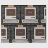 Papier Cadeau Règles Ancienne École Jeu Rétro Informatique Termi (Plat)