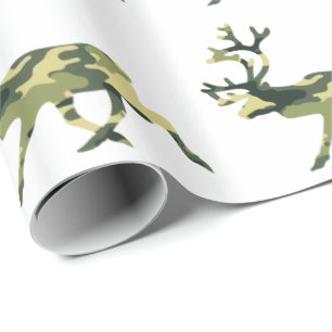 Papier Cadeau Reindeer / Caribou Woodland Camouflage / Camo