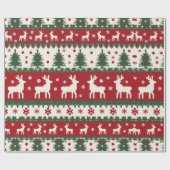 Papier Cadeau Reindeer Christmas Wrap (Plat)