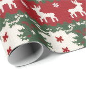Papier Cadeau Reindeer Christmas Wrap (Coin rond)