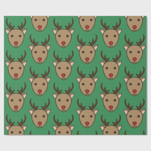 Papier cadeau Reindeer de Noël (Plat)