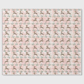 Papier Cadeau Reindeer Etoiles Verdure Parties scintillant Noël (Plat)