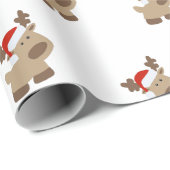 Papier Cadeau Reindeer gift wrap (Coin rond)