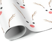 Papier Cadeau Reindeer Kid's Wrapping Paper (Coin rond)