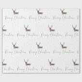 Papier Cadeau Reindeer - Noël mignonne (Plat)