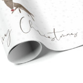 Papier Cadeau Reindeer - Noël mignonne (Coin rond)