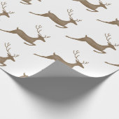 Papier Cadeau Reindeer Thème Aquarelle Neutre Rustique Cadeau (Coin)