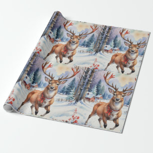 Papier Cadeau Reindeer Wonderland : Holiday Bliss