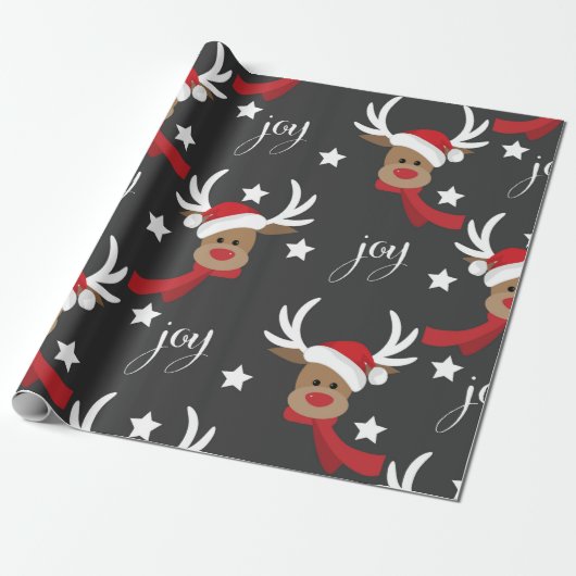 Papier Cadeau Reindees de Noël (Déroulé)