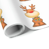 Papier Cadeau Reinder (Coin rond)