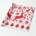 PAPIER CADEAU RÉINDEUR SCANDINAVIEN DE CHRISTMAS CADEAU WRAP EN<br><div class="desc">LE CADEAU SCANDINAVIEN MOTIF POUR NOËL</div>