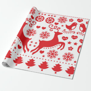 PAPIER CADEAU RÉINDEUR SCANDINAVIEN DE CHRISTMAS CADEAU WRAP EN 