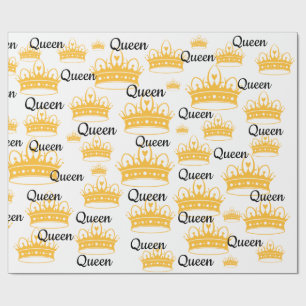 Papier Cadeau Reine (Couronne d'or)
