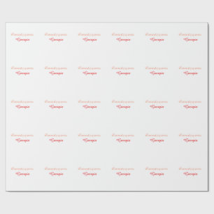Papier Cadeau Reine de beautéhashtag rouge clair ajouter nom fil