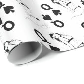 Papier Cadeau Reine de fille Thunder_Cove de bikini de pelles (Coin rond)