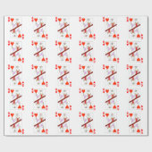 Papier Cadeau Reine de flirt de moutons des coeurs (Plat)